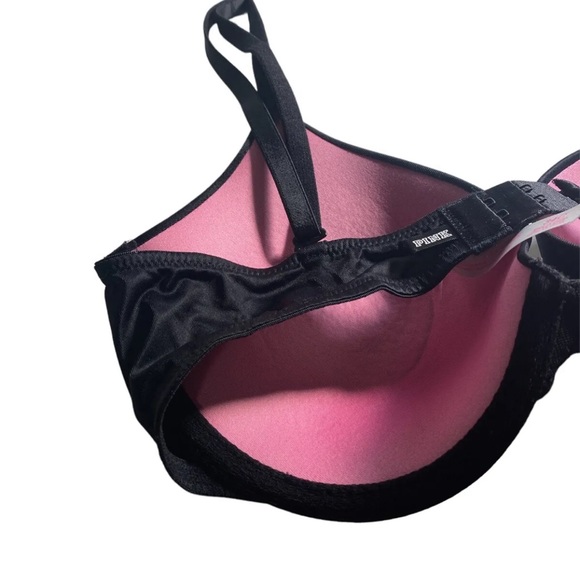 Victoria's Secret PINK Wear Everywhere Pushup Bra Size 34C Black - Picture 8 of 12